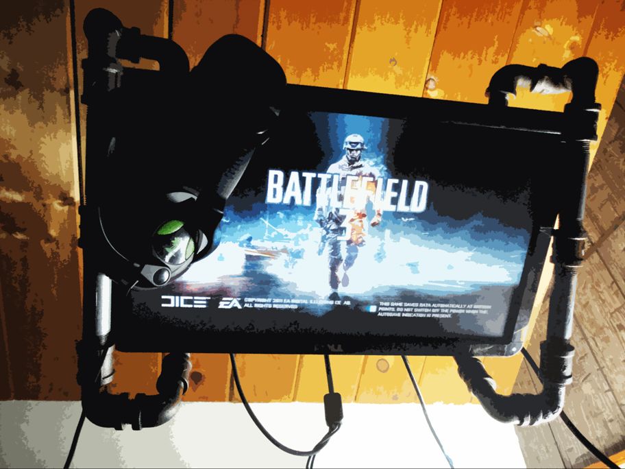 DIY guide for SteamPunk Video Game Monitor Wall Mount with step-by-step instructions