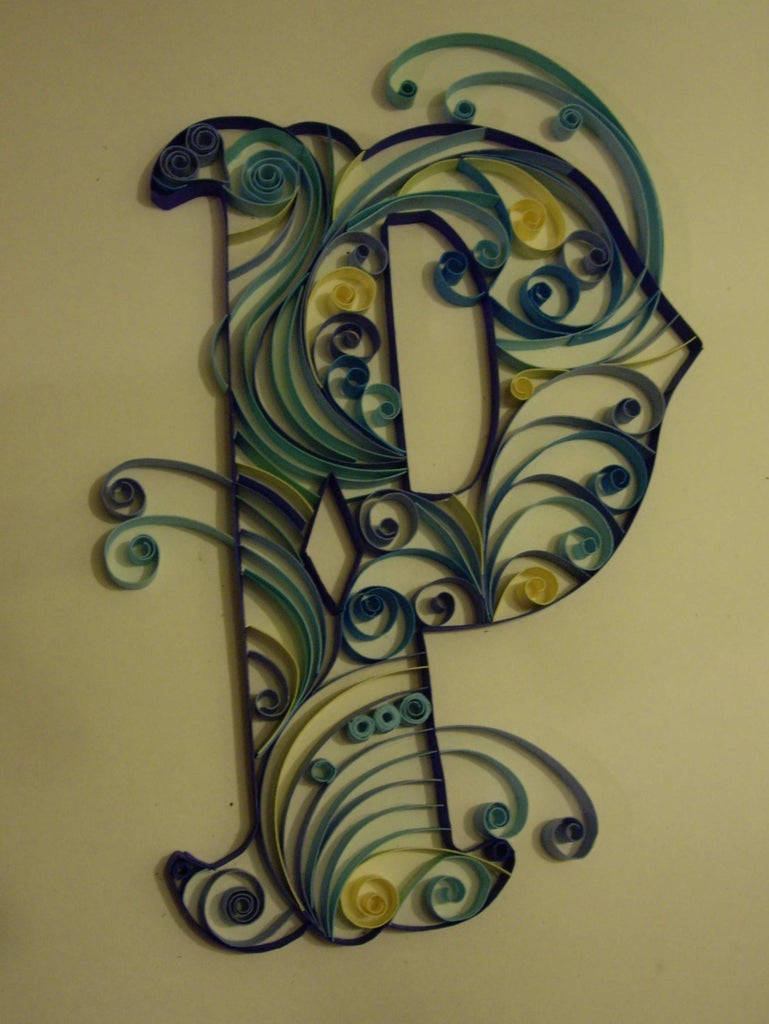 quilled monograms cheap easy no special equipment 6 steps with pictures instructables