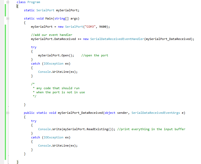 c sharp serial port datareceived