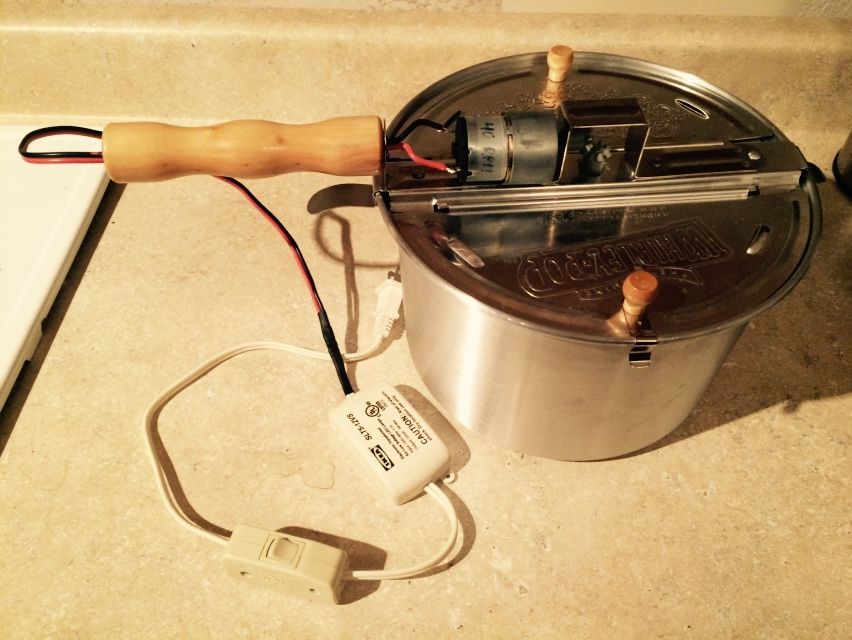 Motorized Coffee Roaster From Popcorn 