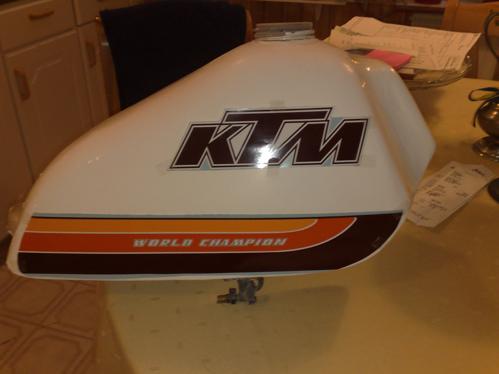 Paint Your Motorcycle Plastic Tank and Make Decals Stick 4 Steps