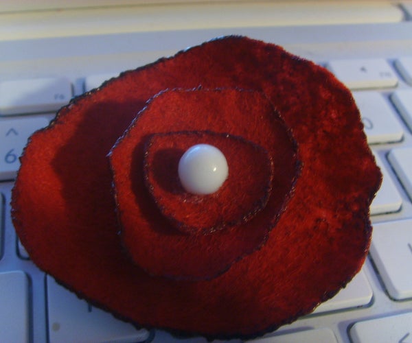 How Make a Hand Singed Felt Flower Hair Pin