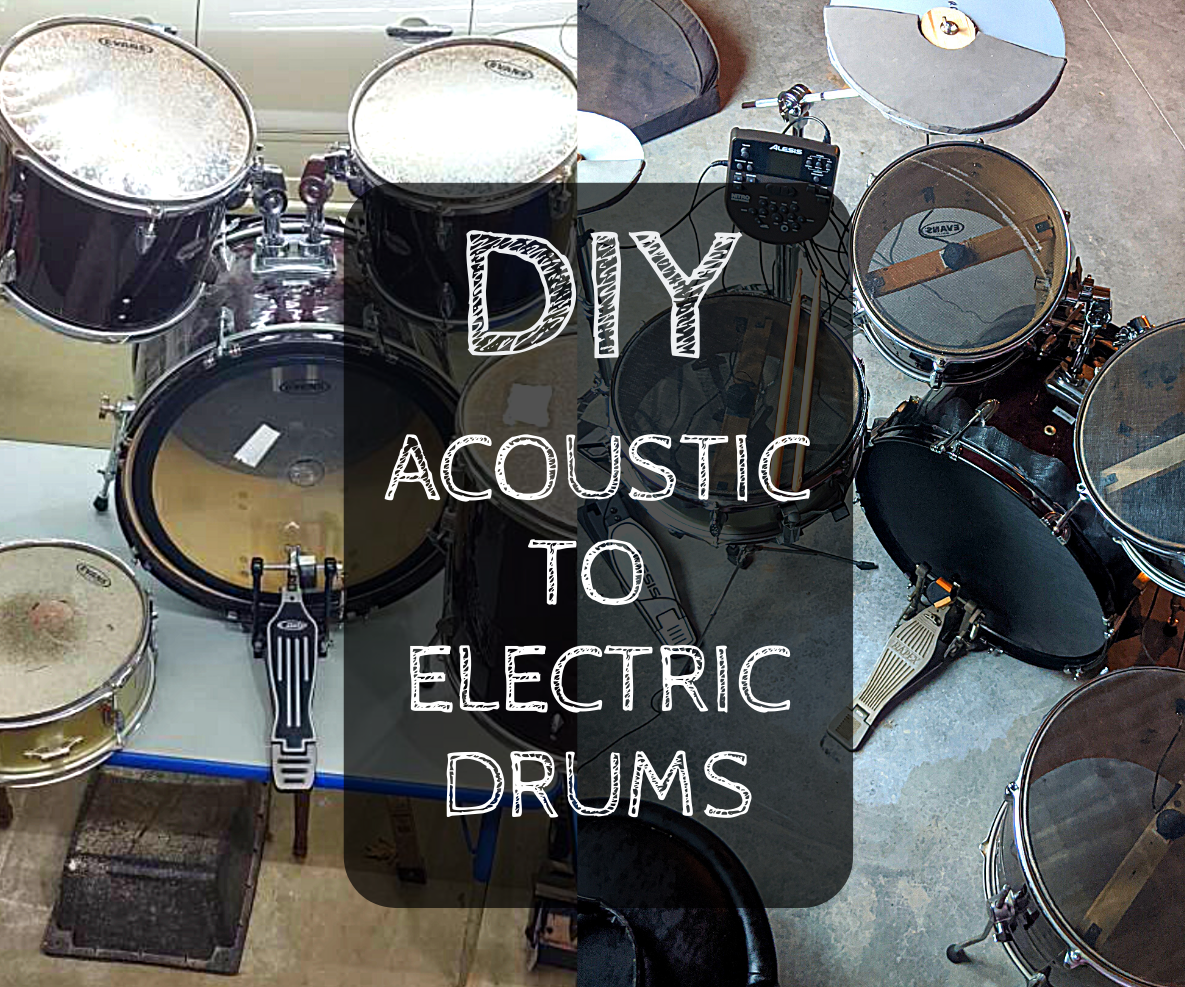 Drum Conversion Acoustic to Electric With DIY Heads and Triggers 6