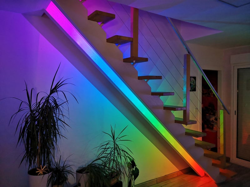 Automatic Rainbow Staircase Lighting