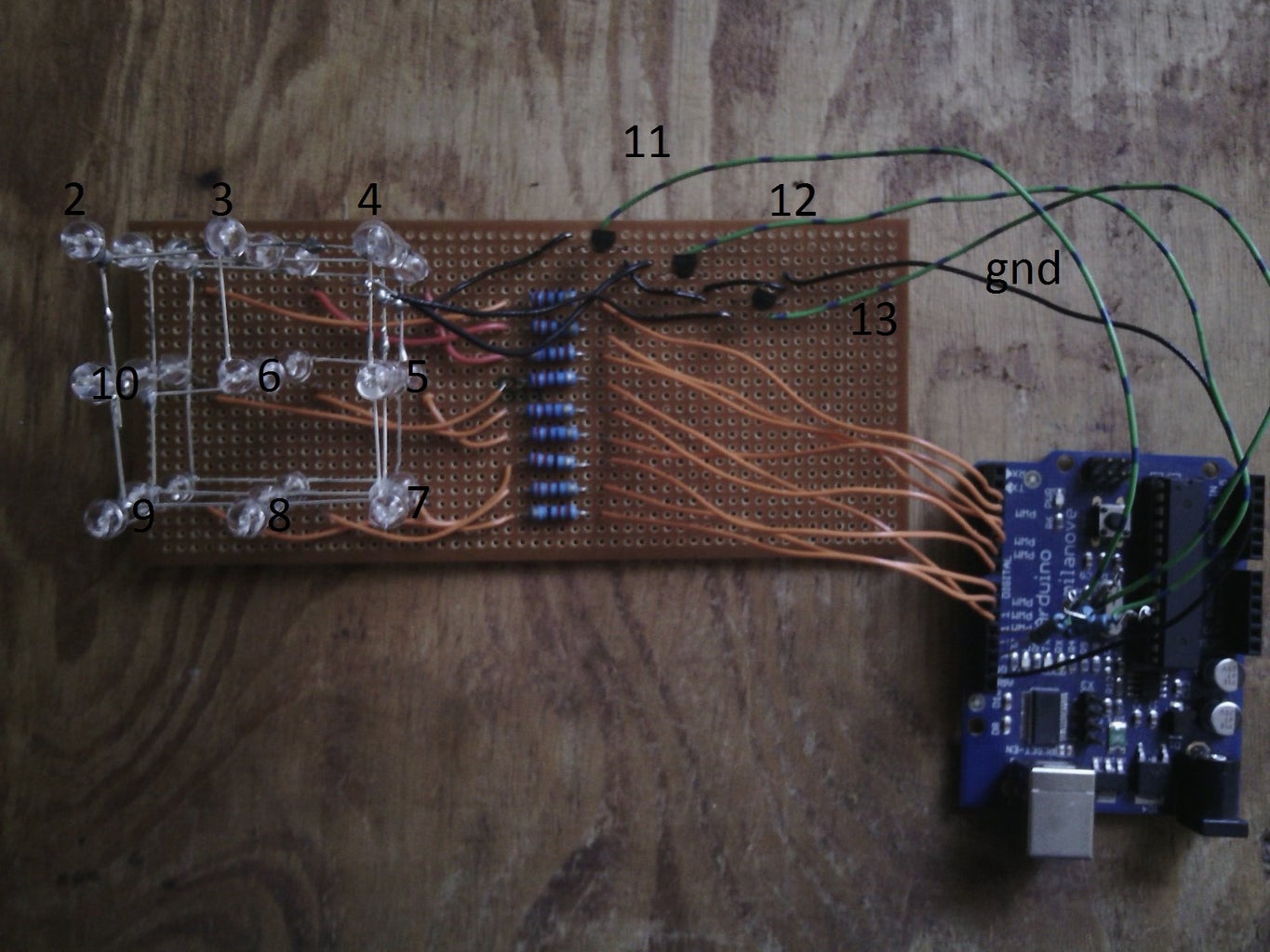 Making an Arduino 3X3 LED Cube in Less Than 30 Minutes : 8 Steps ...