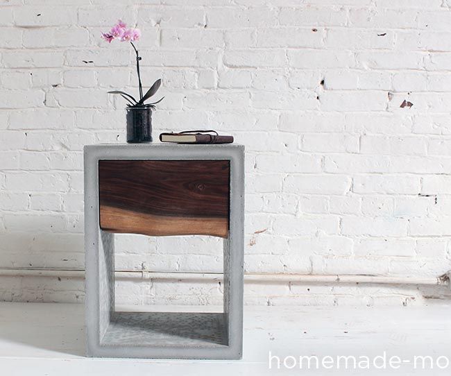 Homemade Modern Diy Concrete Walnut Nightstand 16 Steps With Pictures Instructables