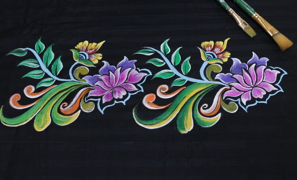 wallpapers Fabric Painting Handmade Bed Sheet Painting Designs Images diy hand painted bed sheet 13 steps