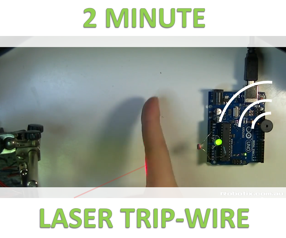 2 minute laser tripwire DIY Project DIY Project Image