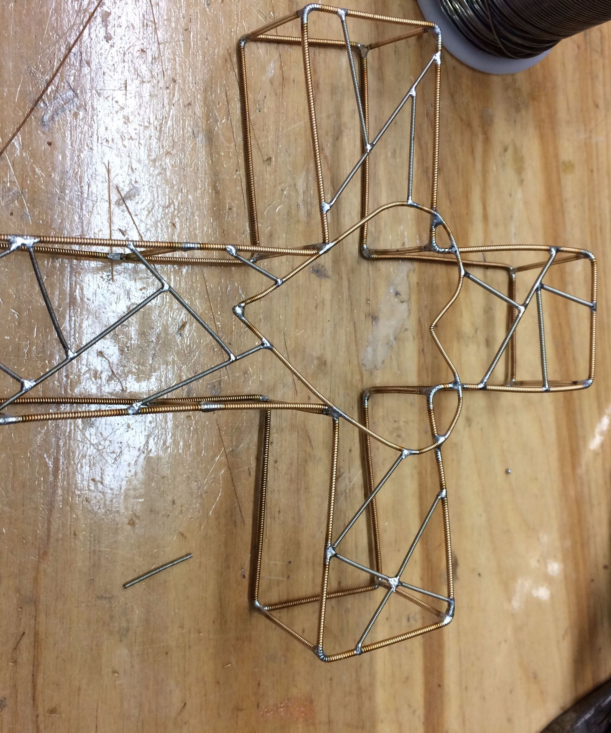 3d guitar string wireframe cross DIY Project DIY Project Image