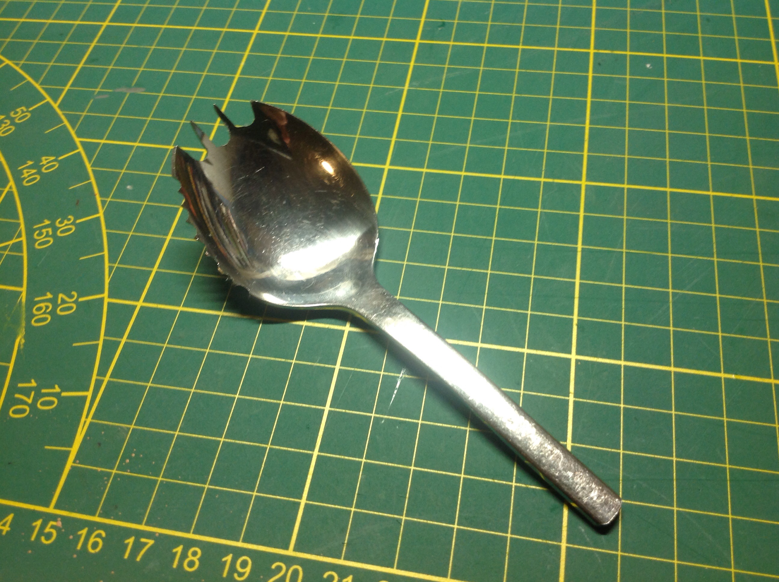 Homemade Spork/knife 6 Steps (with Pictures) Instructables