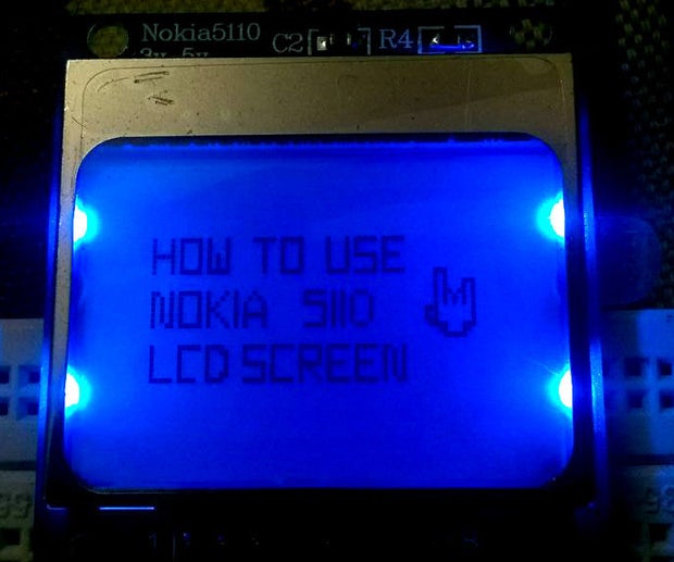 how to use nokia 5110 lcd screen with arduino 11 steps with pictures instructables