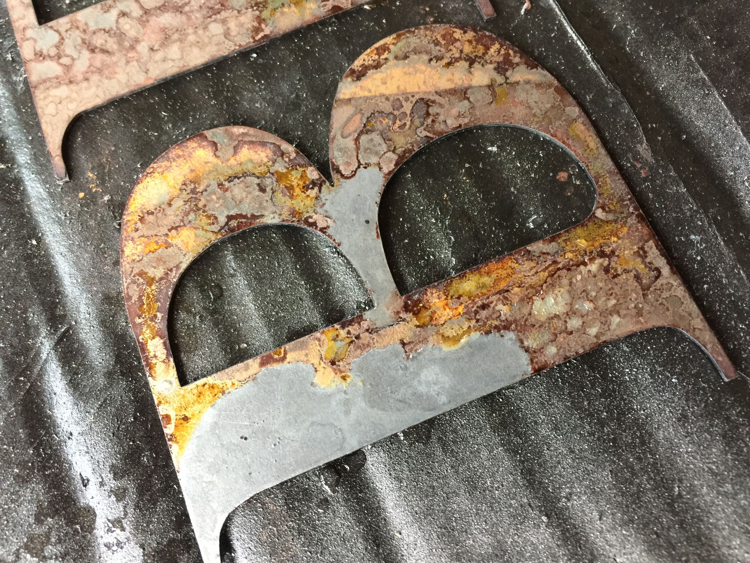 Produce a Rich Rust Patina on Iron and Steel, Safely and Quickly, Using