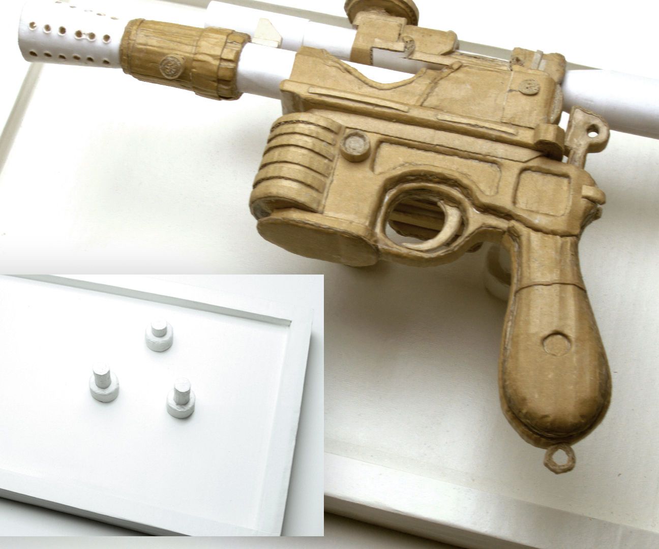 DIY guide for Han Solo Cardboard Blaster with Magnetic Display Board with step-by-step instructions