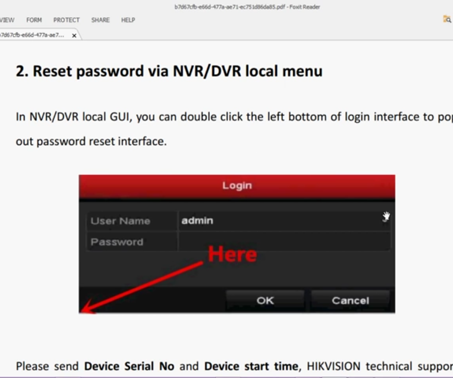 Hikvision Password Recovery Instructables