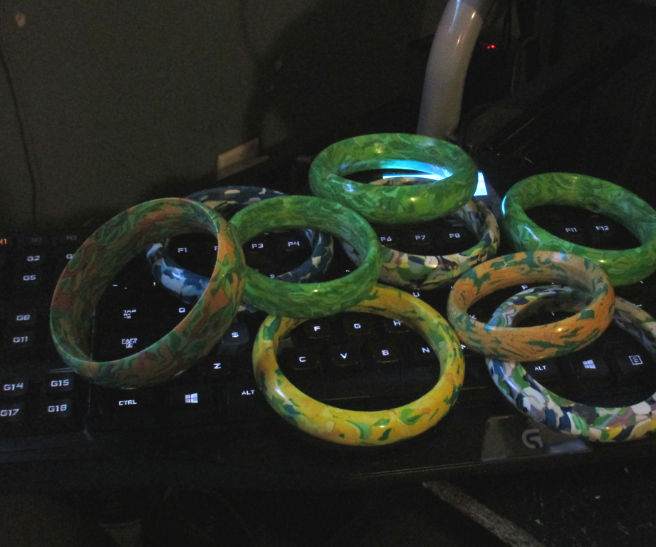 Making Bracelets From Recycled HDPE Plastic