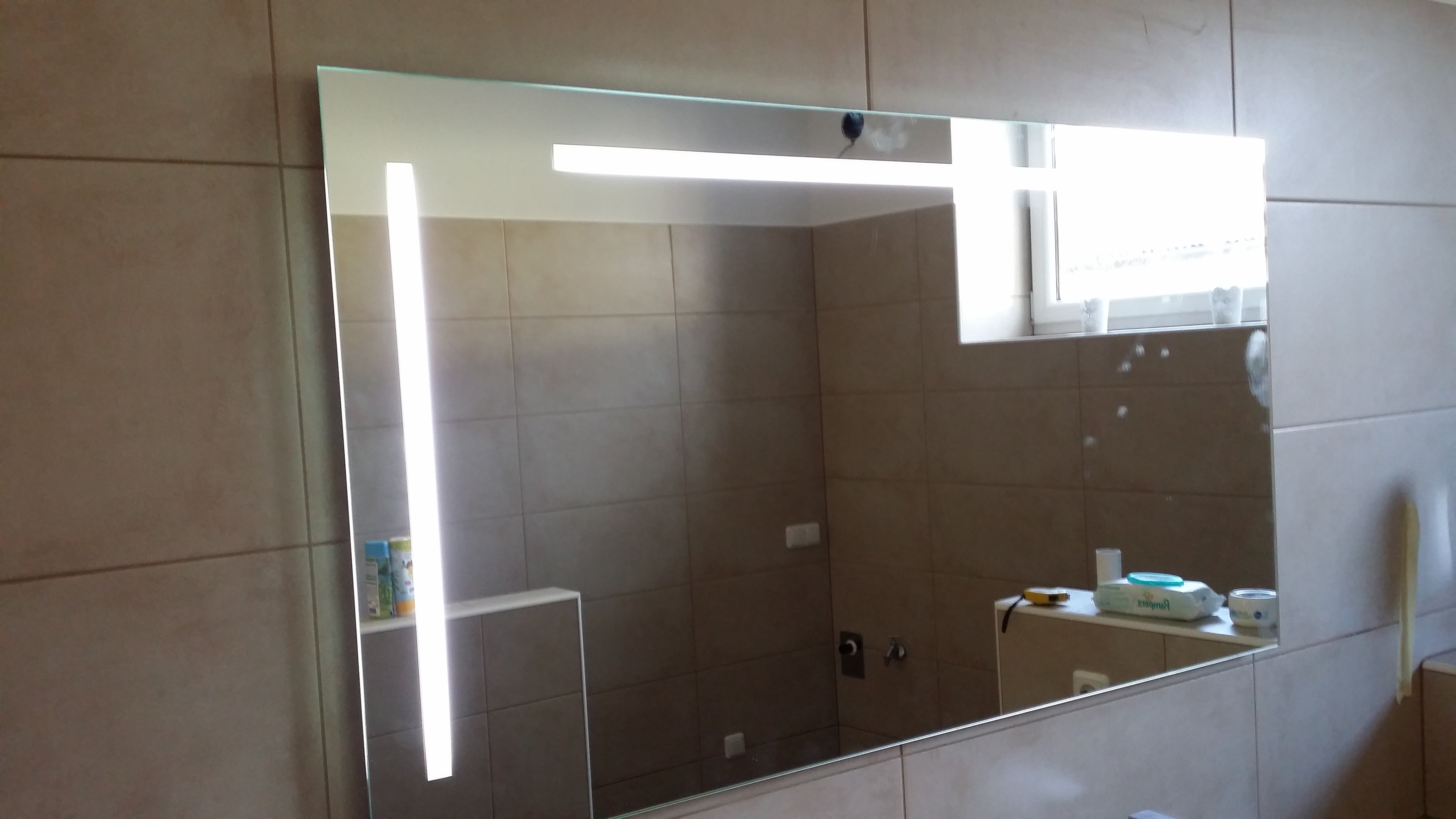 Mount A Mirror On Tiled Drywall 7 Steps With Pictures Instructables Mount A Mirror On Tiled Drywall 7, How To Stick A Mirror Tiled Wall