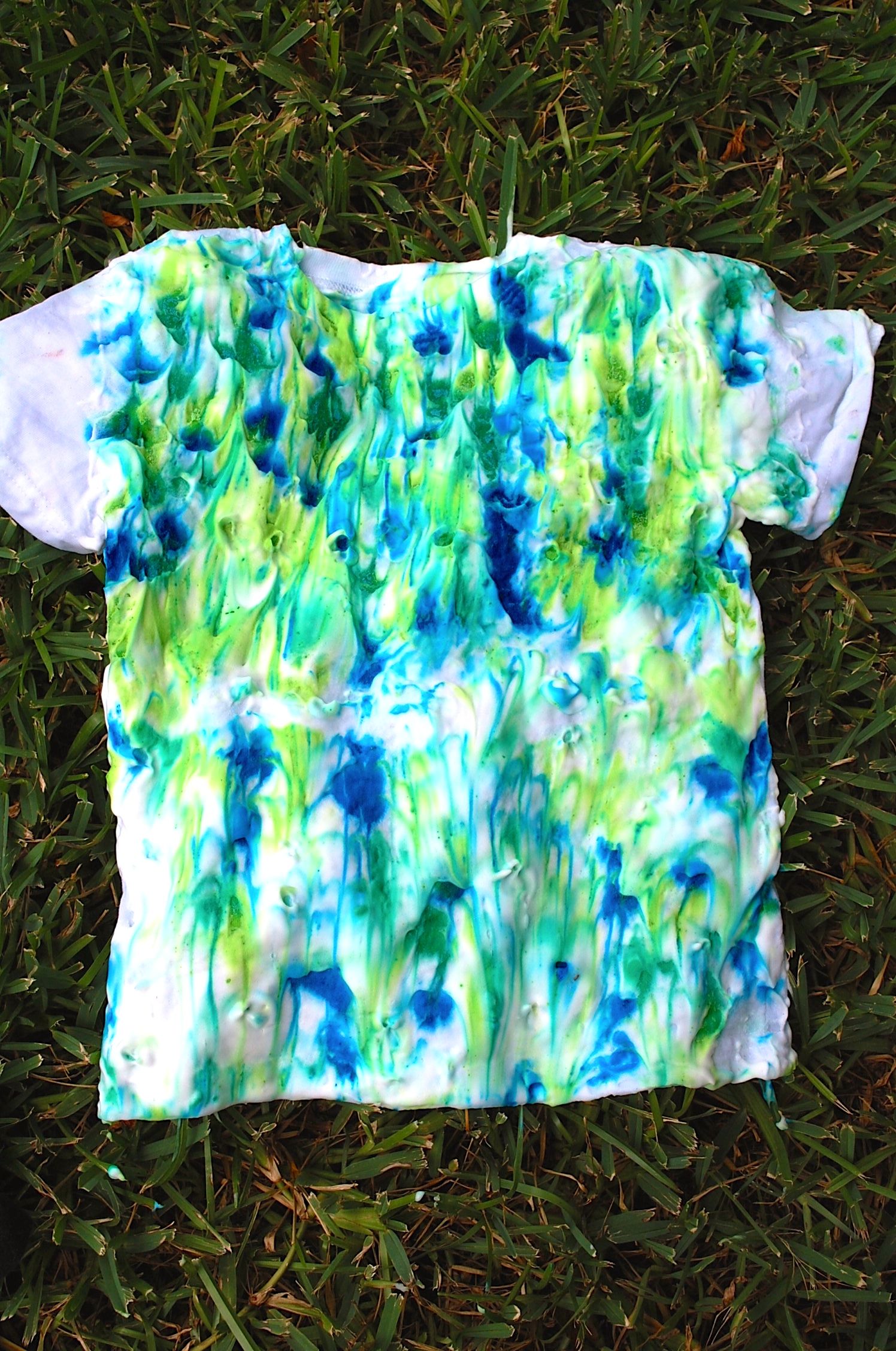 Marbelized TieDye With Shaving Cream 5 Steps (with Pictures
