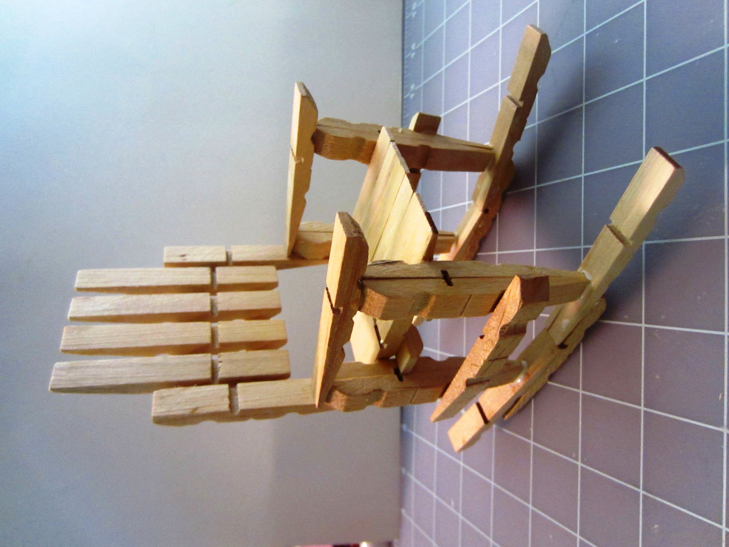 Clothespin Rocking Chair So Easy to Make Instructables