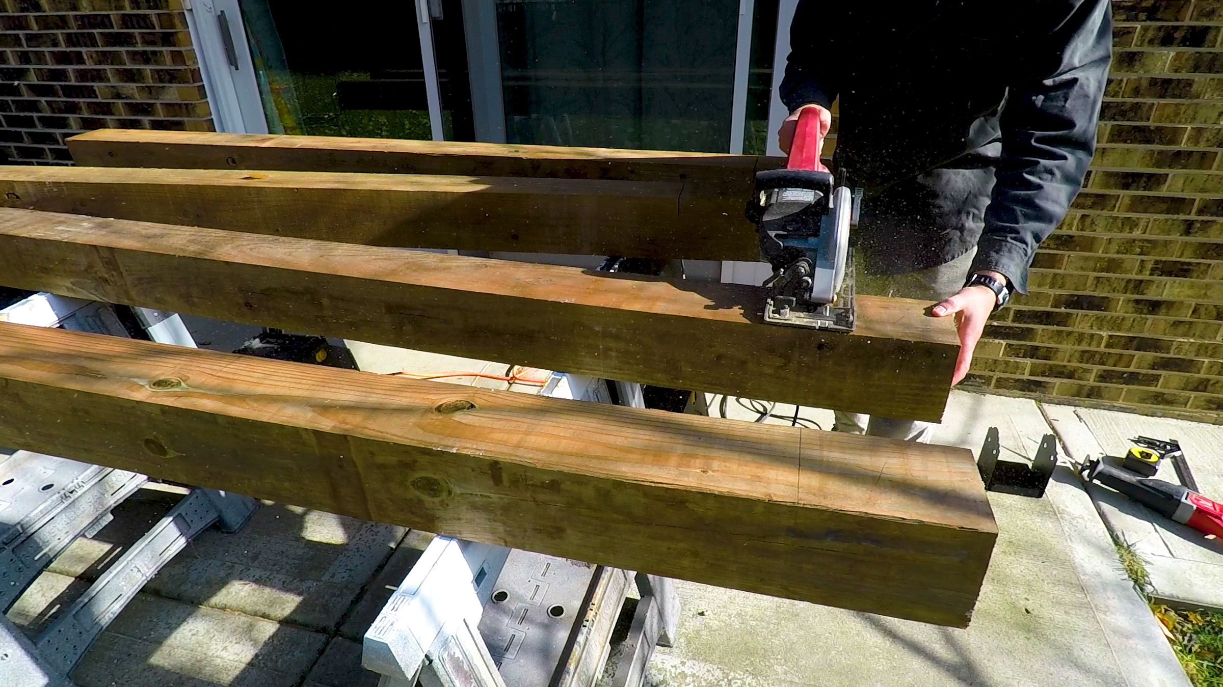 How to Build a Pergola on a Concrete Patio in Two Days 18 Steps (with