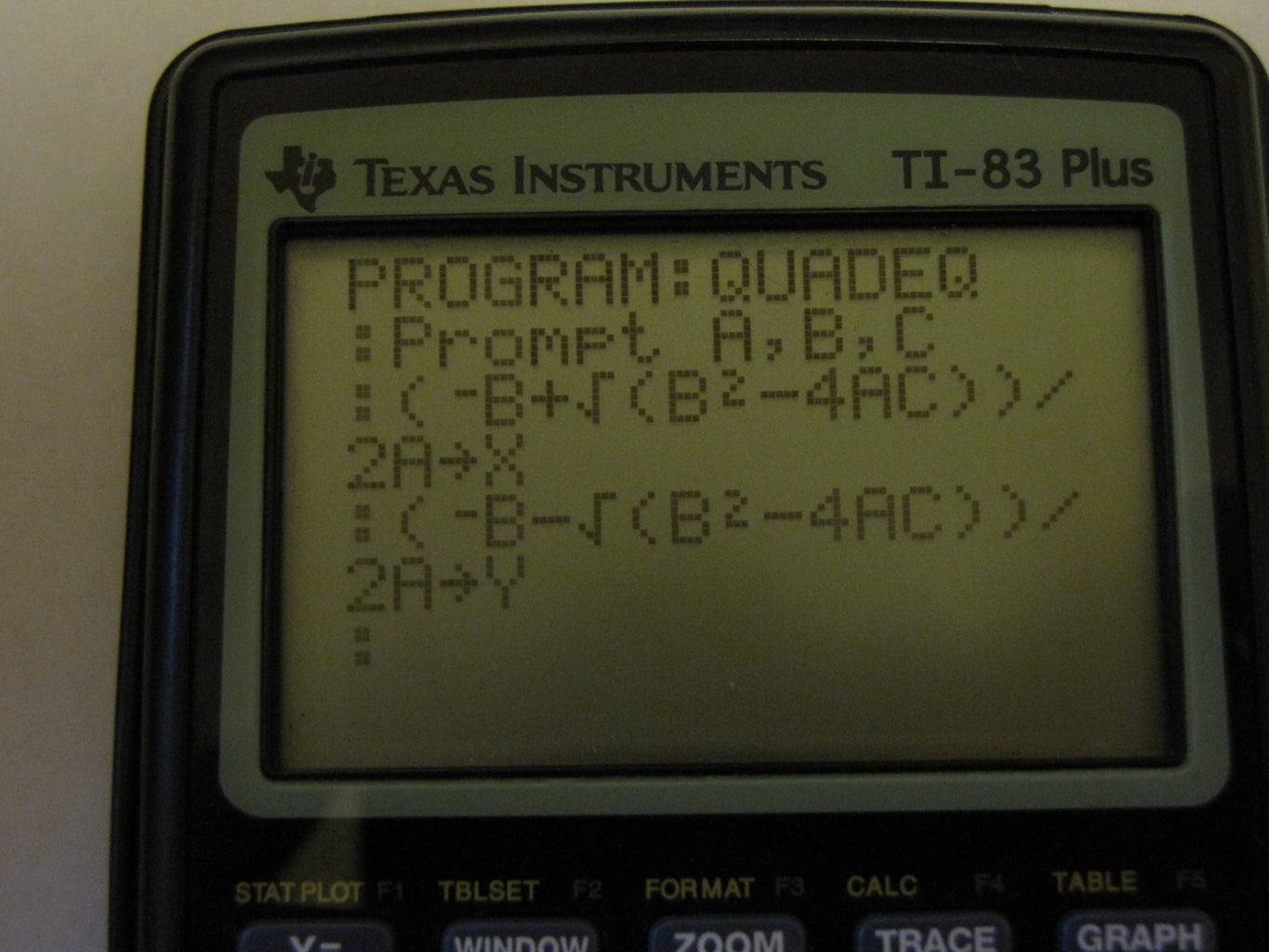 Quadratic Formula for the TI-30 and 30 : 30 Steps - Instructables