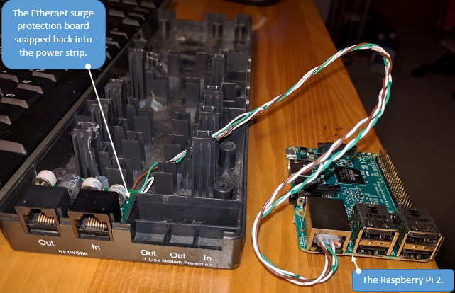 Reinsert the Ethernet Surge Protection Board