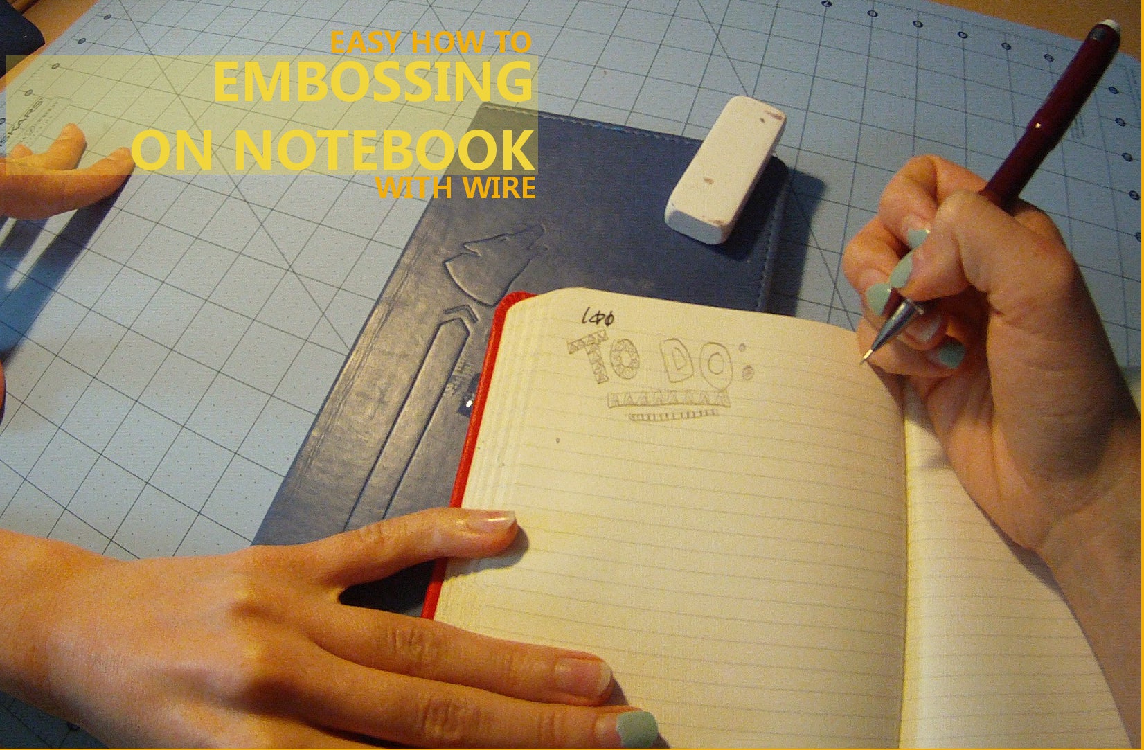 Easy Embossing on Notebook With Wire 4 Steps (with Pictures