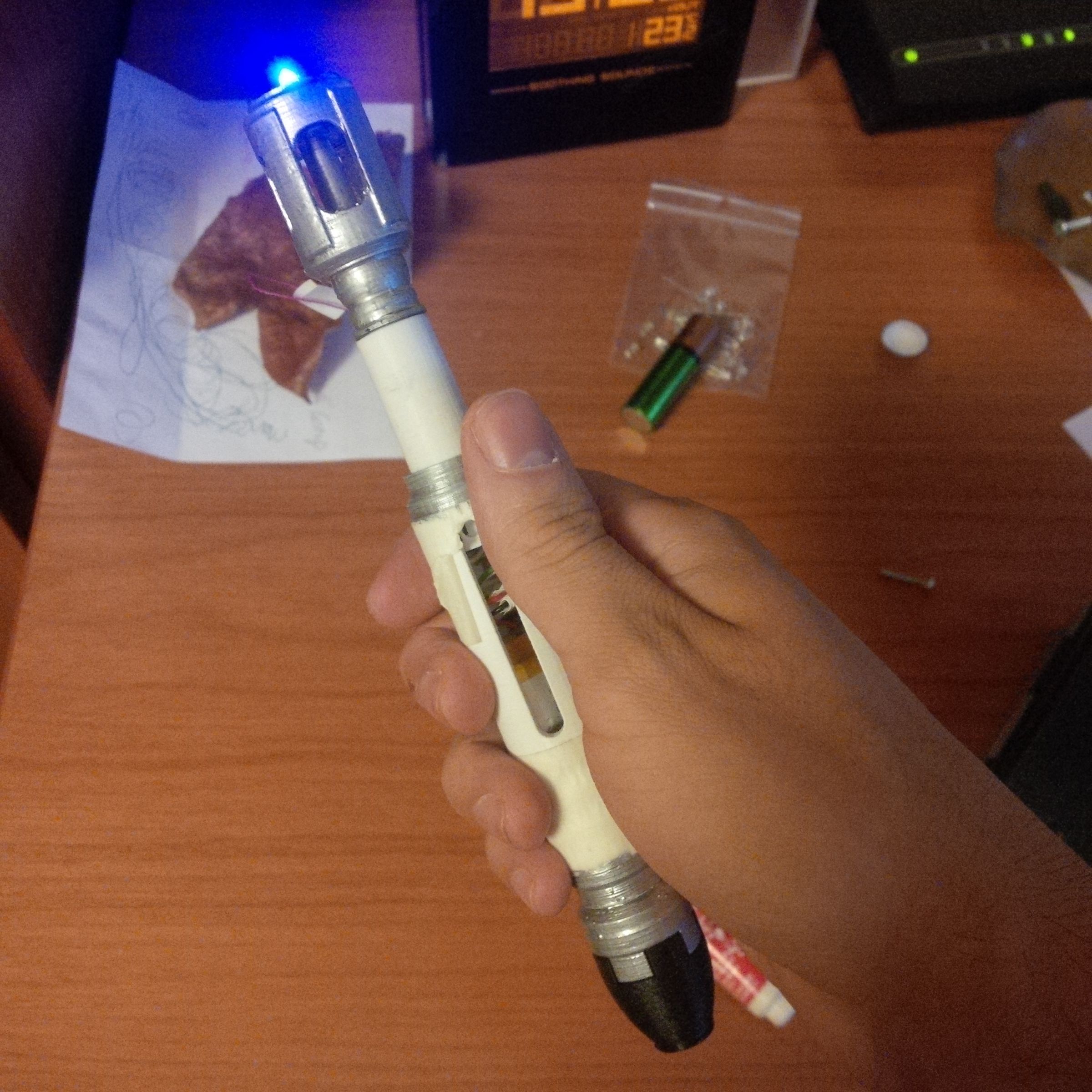 3D Printed 10th Doctor Sonic Screwdriver With Led : 4 Steps (with ...