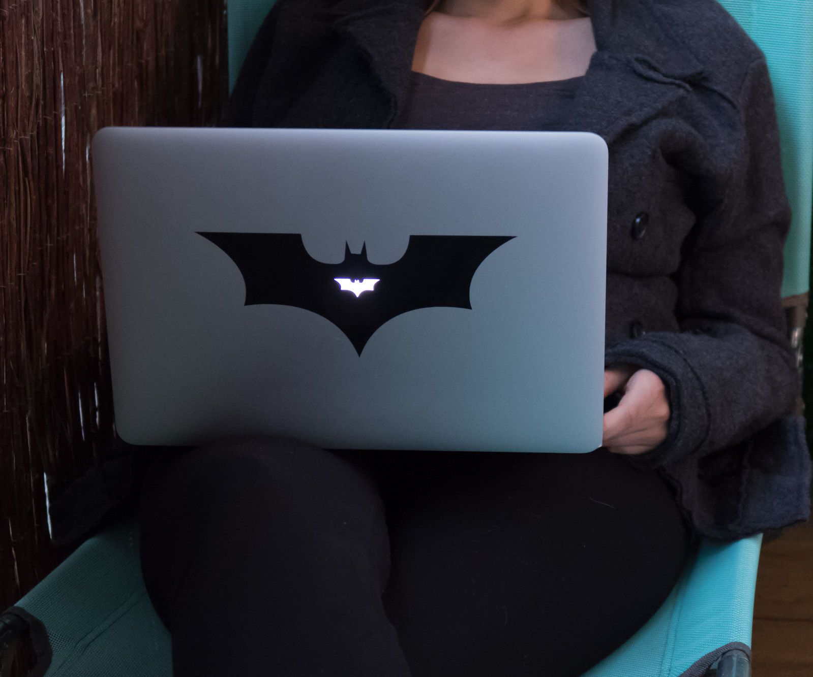 DIY guide for Laser-cut Laptop Stickers for MacBook and PC (6 Free Designs) with step-by-step instructions