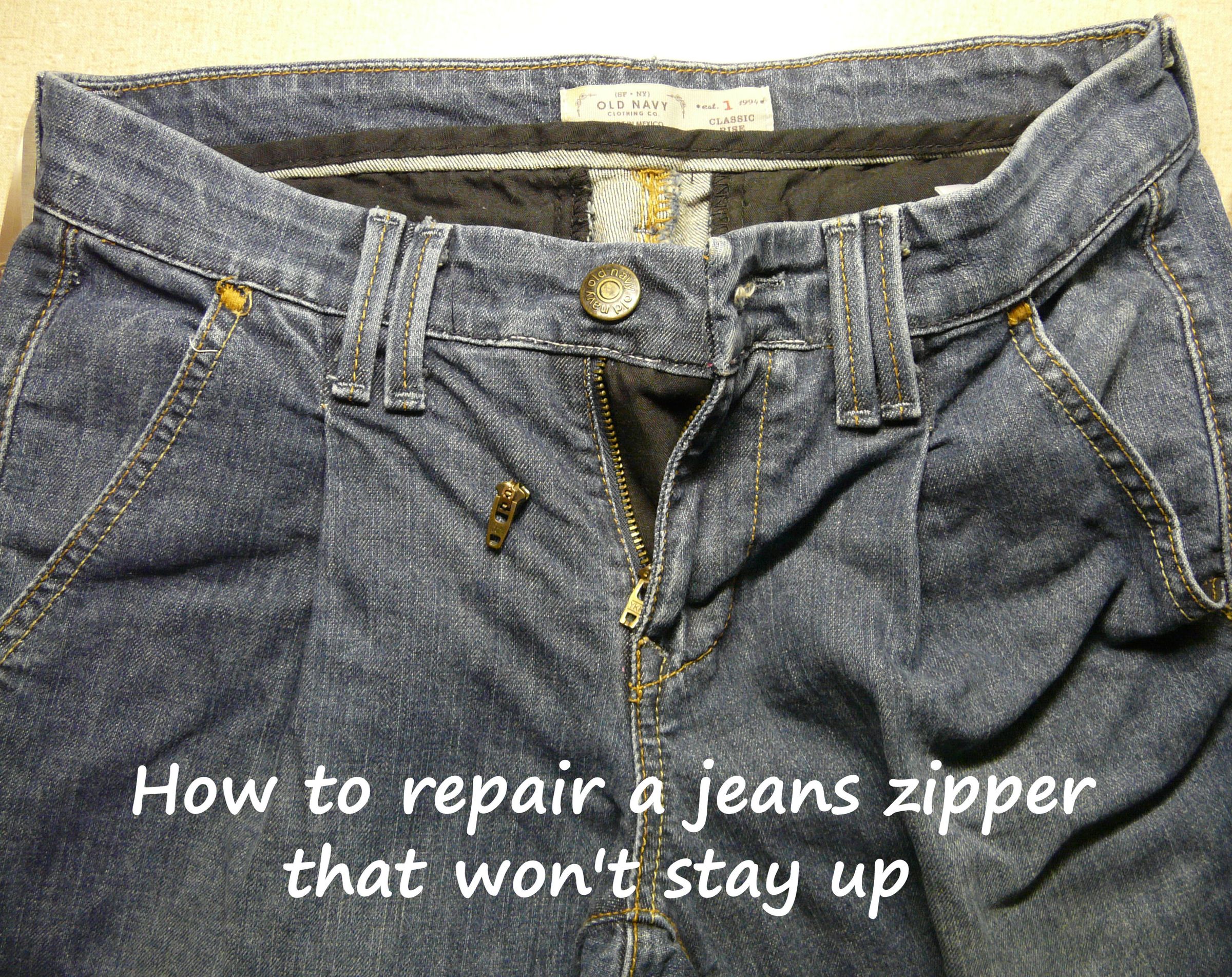 How to Repair a Jeans Zipper That Won't Stay Up 4 Steps (with Pictures) Instructables