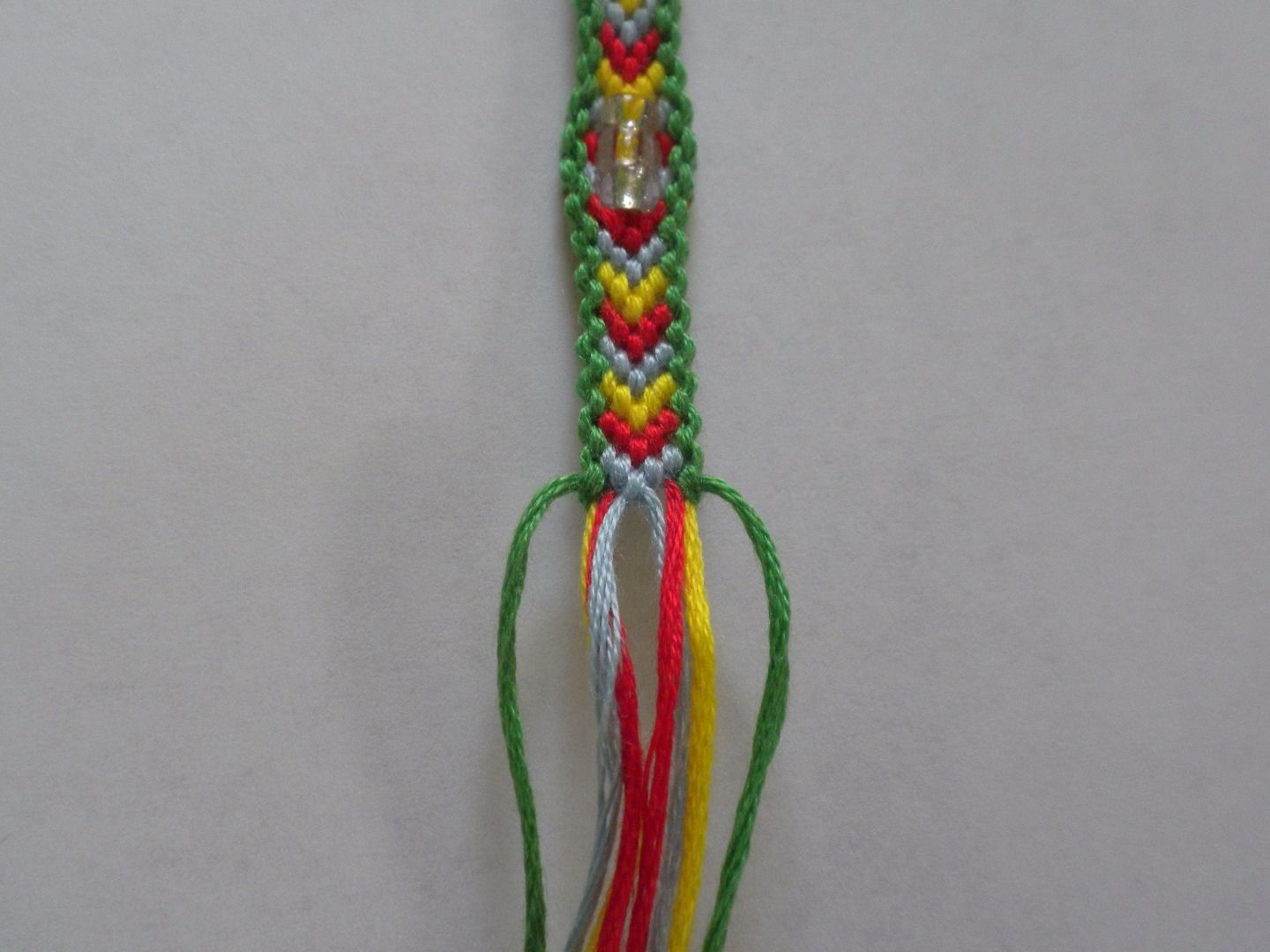 Beaded Bordered Chevron Friendship Bracelet 6 Steps (with Pictures