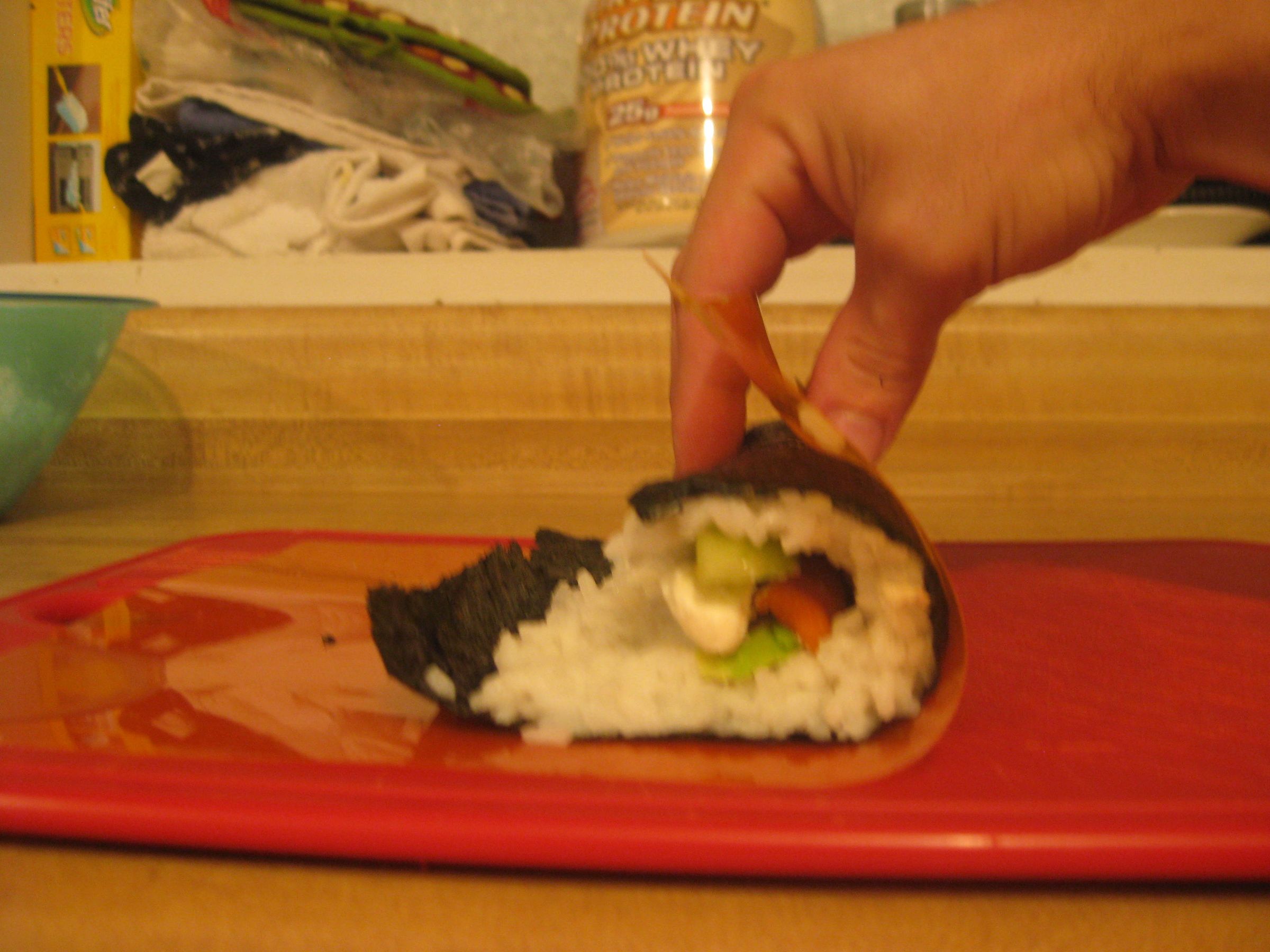 Vegetarian Sushi for Beginners: How to Create a Basic Sushi Roll : 7