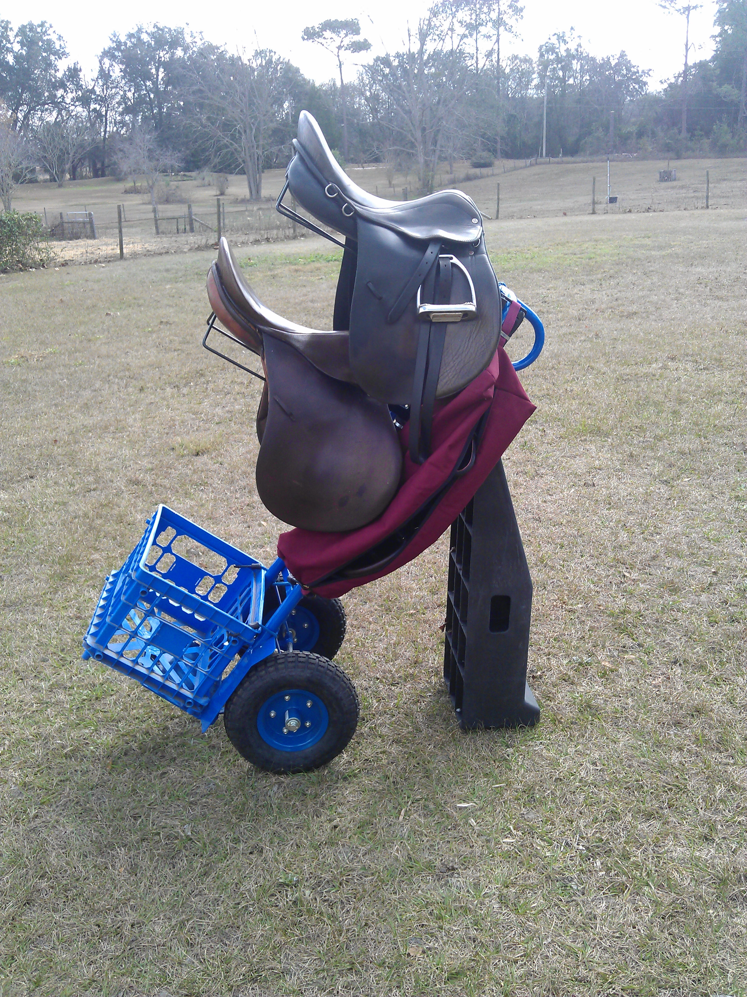 Rolling Saddle Rack Cart 5 Steps Instructables