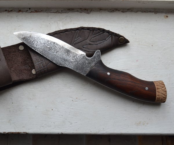 Saw Knife and Leather Sheath