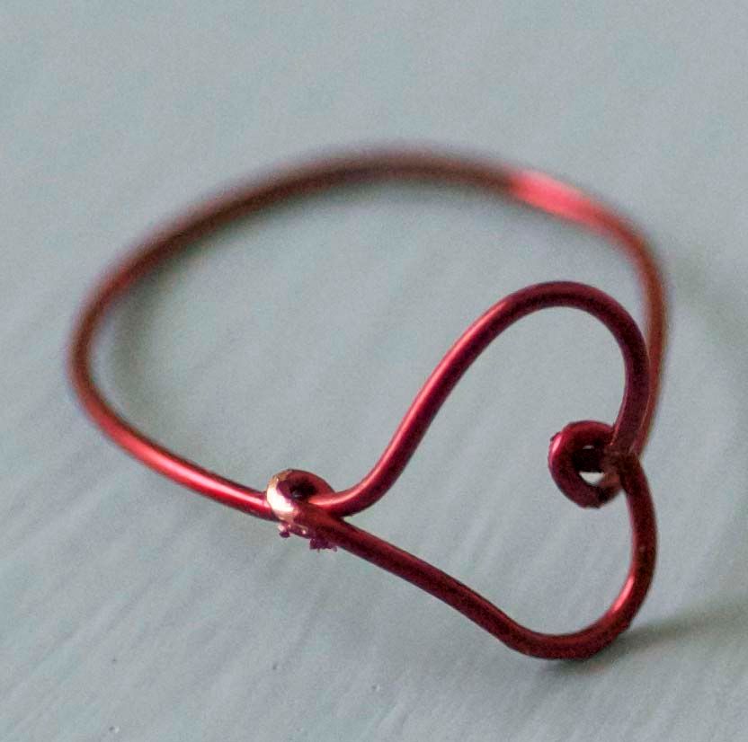 Make a Wire Heart Finger Ring