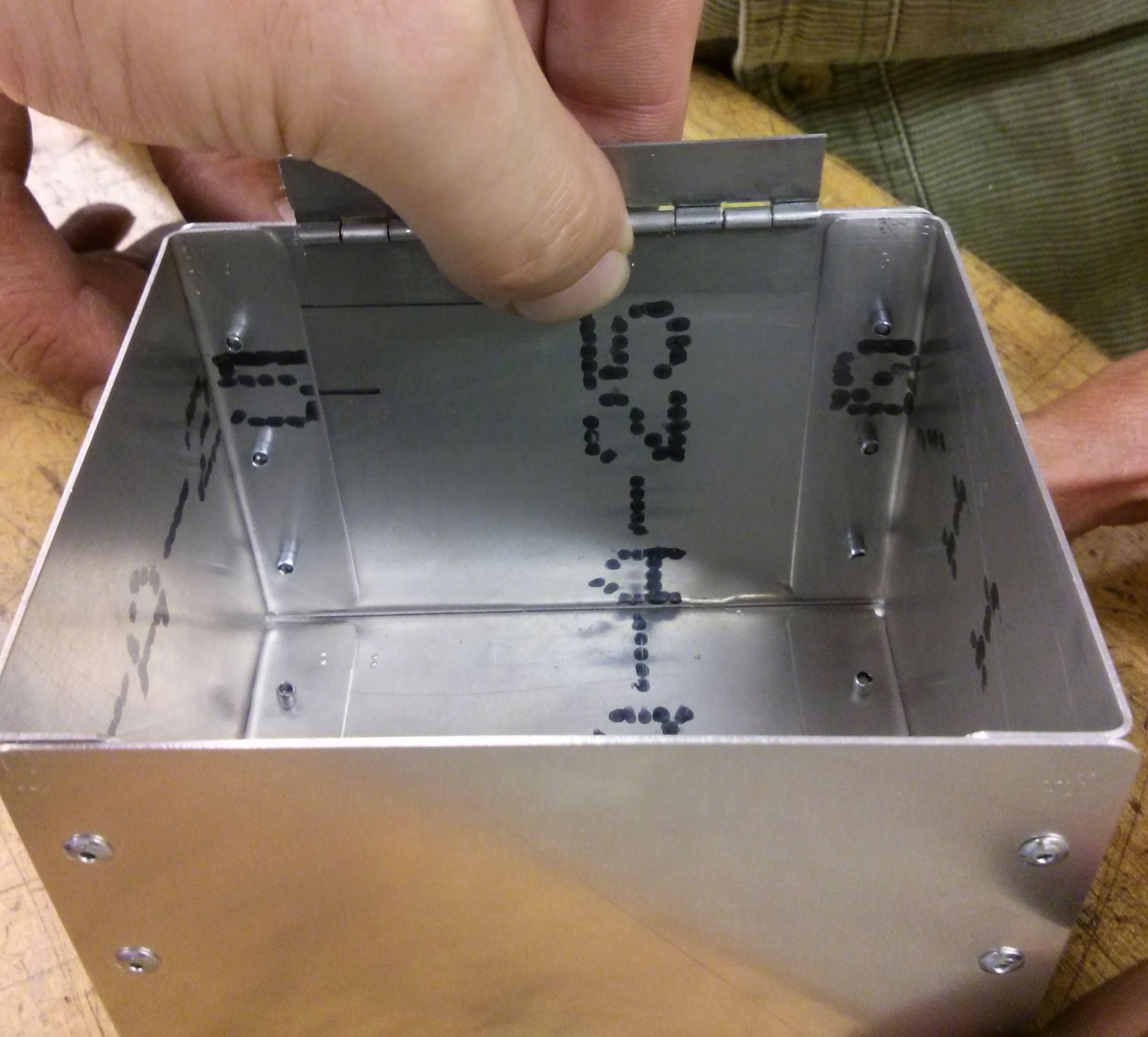 A Riveted Metal Box With Lid 11 Steps Instructables