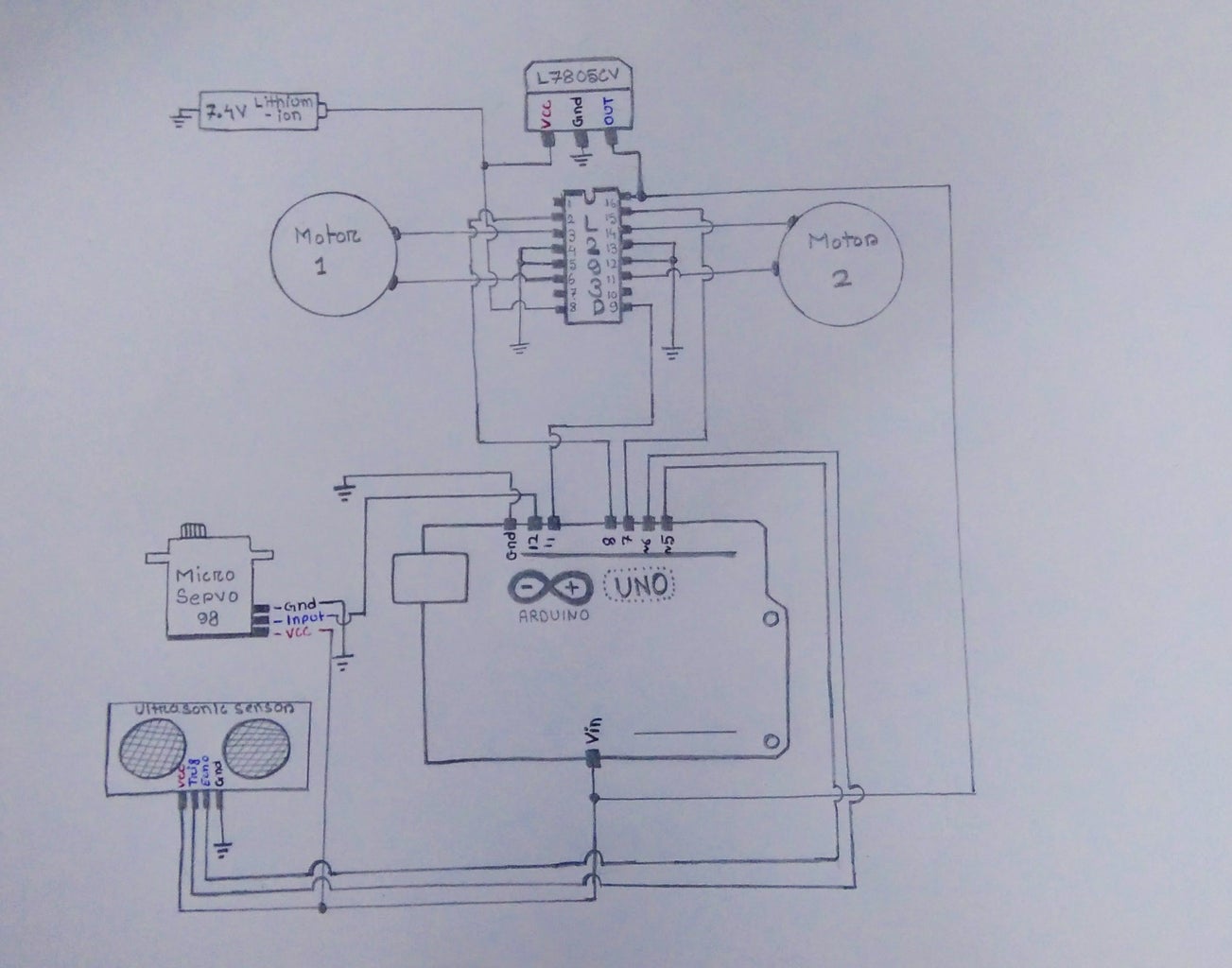 Arduino Based Autonomous Bot Using Ultrasonic Sensor : 5 Steps (with ...