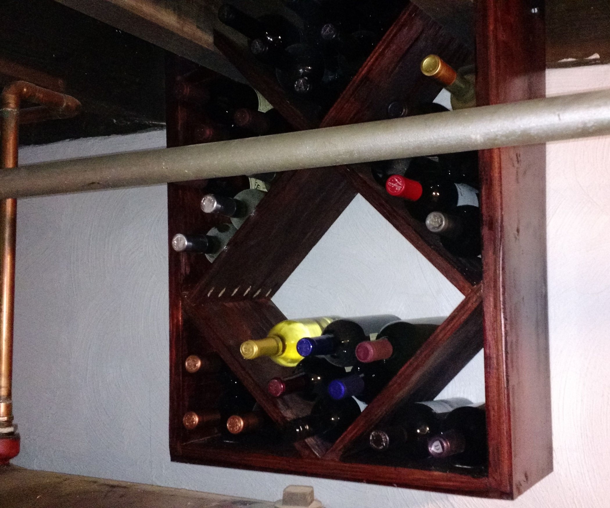 Basement Ceiling Wine Rack 8 Steps Instructables