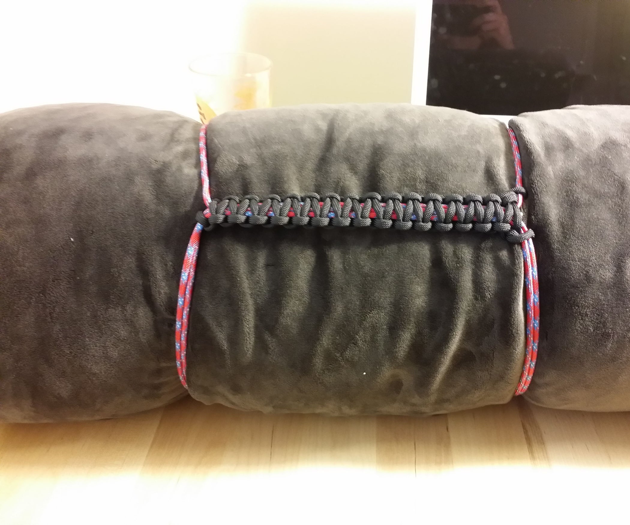 Paracord Blanket / Sleeping Bag Compression Strap With Handle I Made