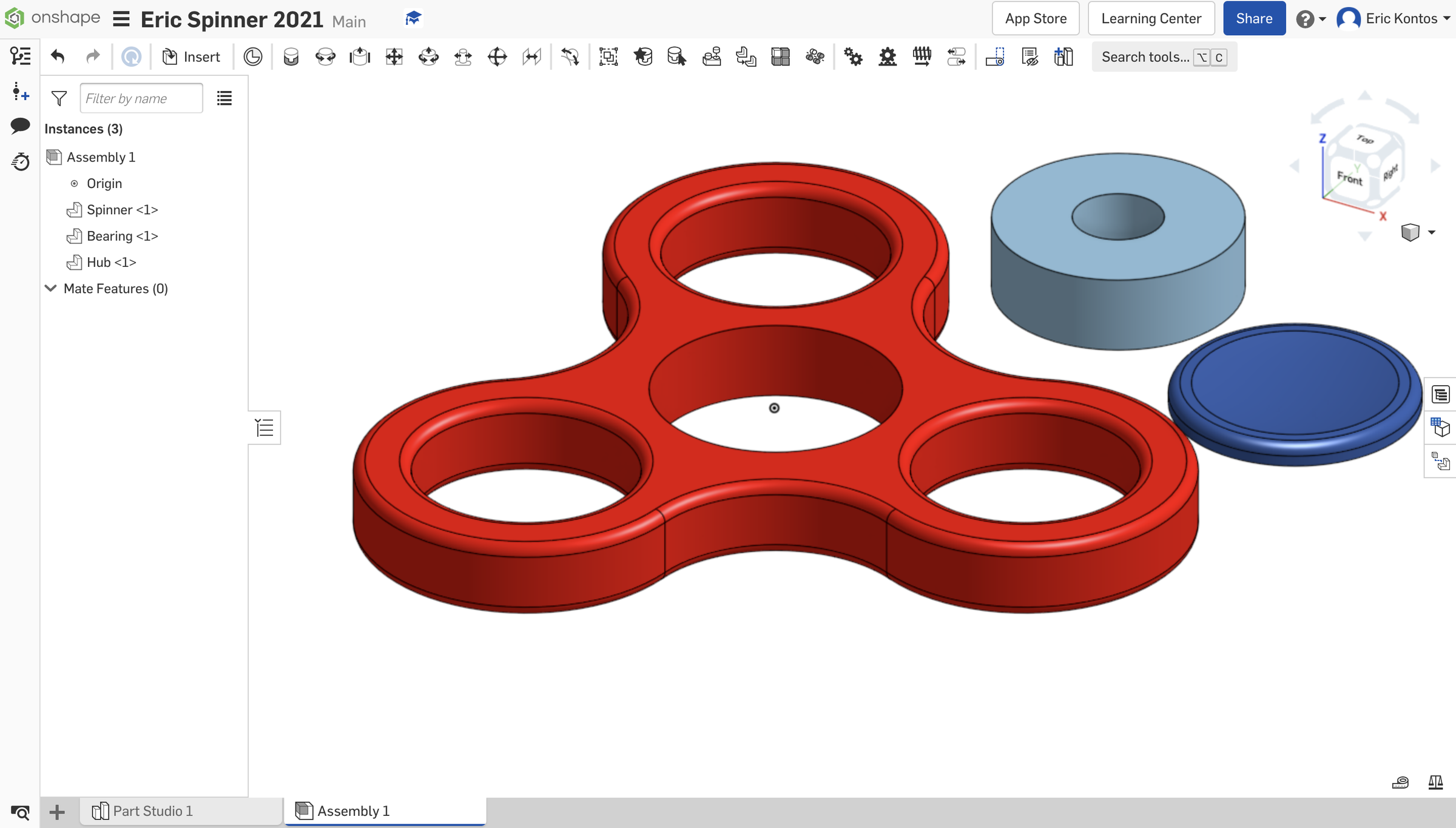 Fidget Spinner in Cad ONSHAPE : 14 Steps (with Pictures) - Instructables