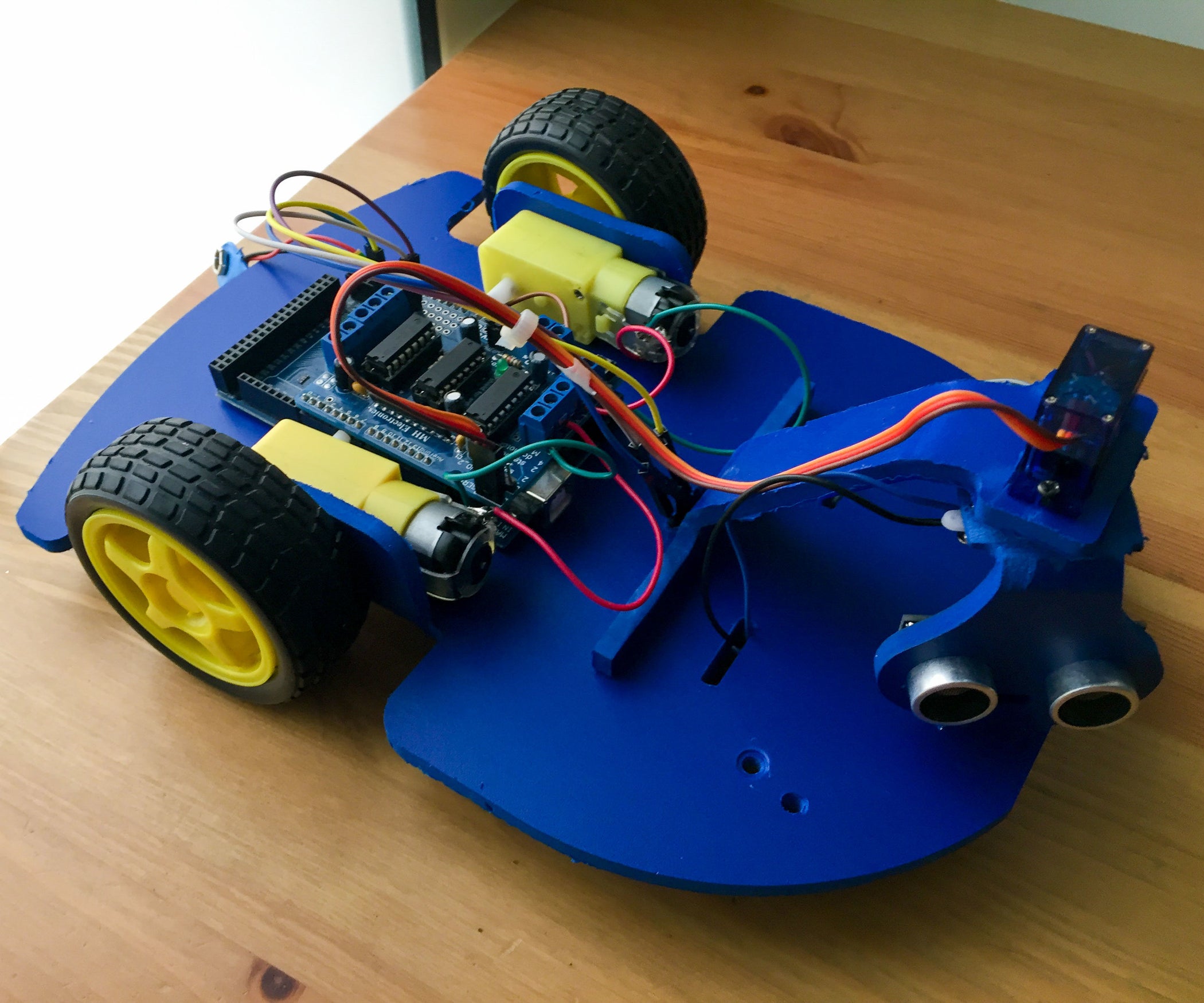 Obstacle Avoiding Robot Using Ultrasonic Sensor : 8 Steps (with ...