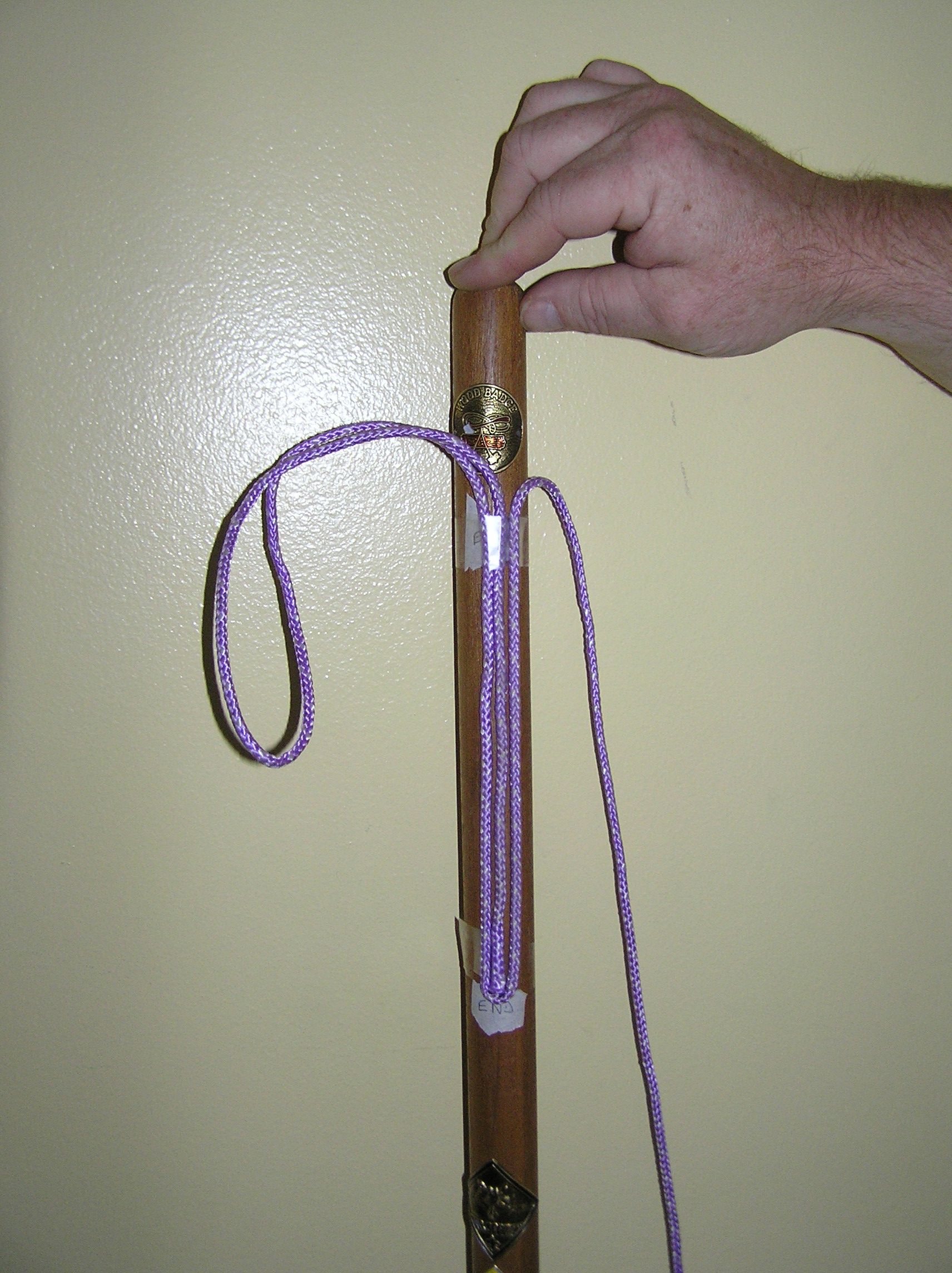 Rope Handgrip for Hiking Stick 7 Steps Instructables