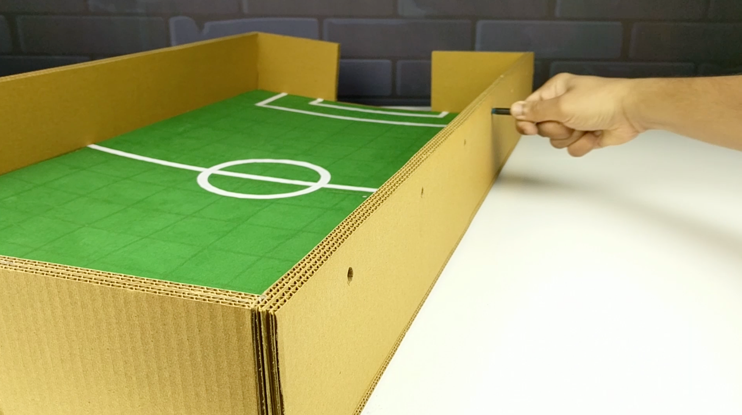How to Make FOOSBALL Table Board Game From Cardboard DIY at HOME 16