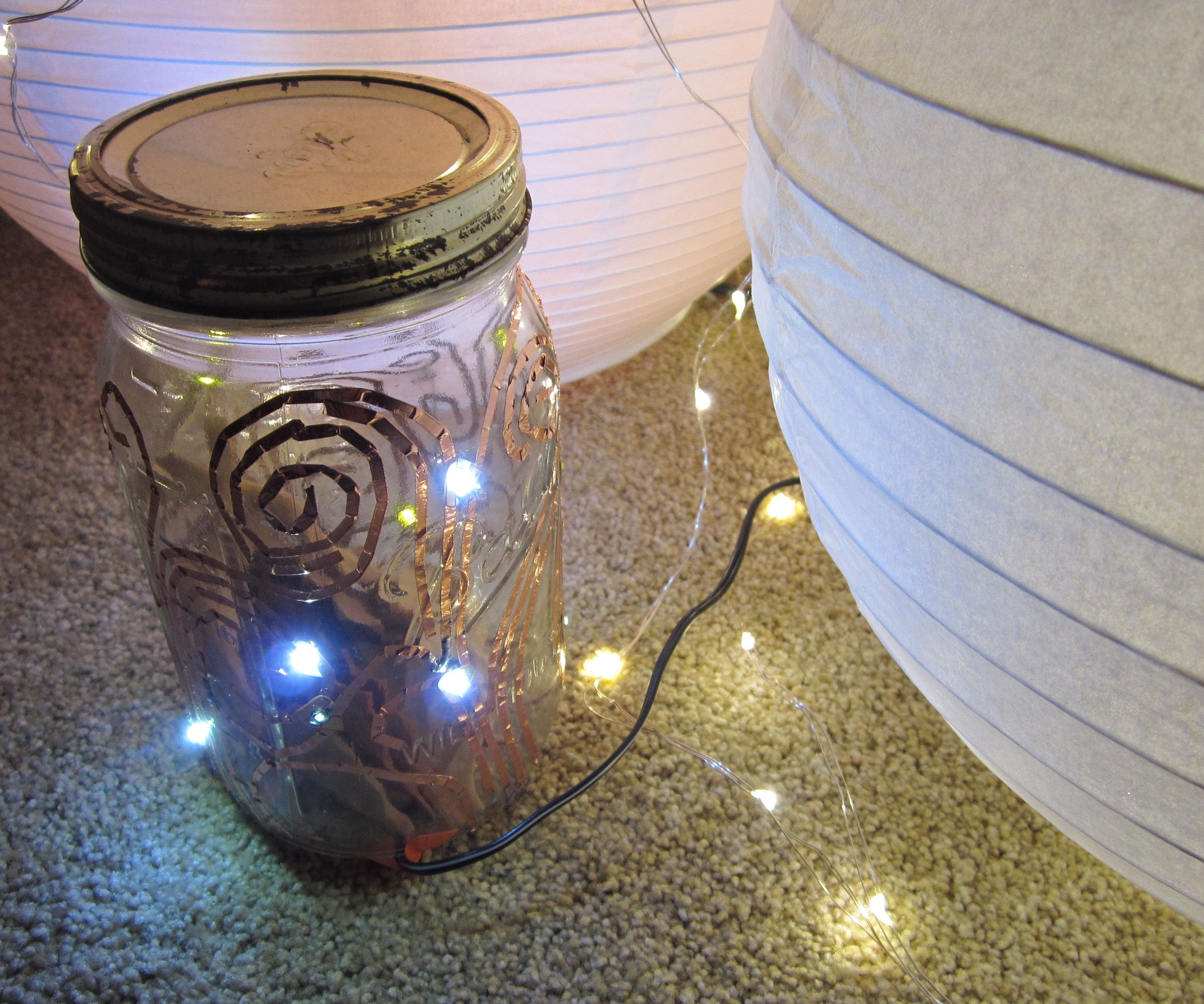 DIY Fairy Light Mason Jar W/Chibitronics 6 Steps