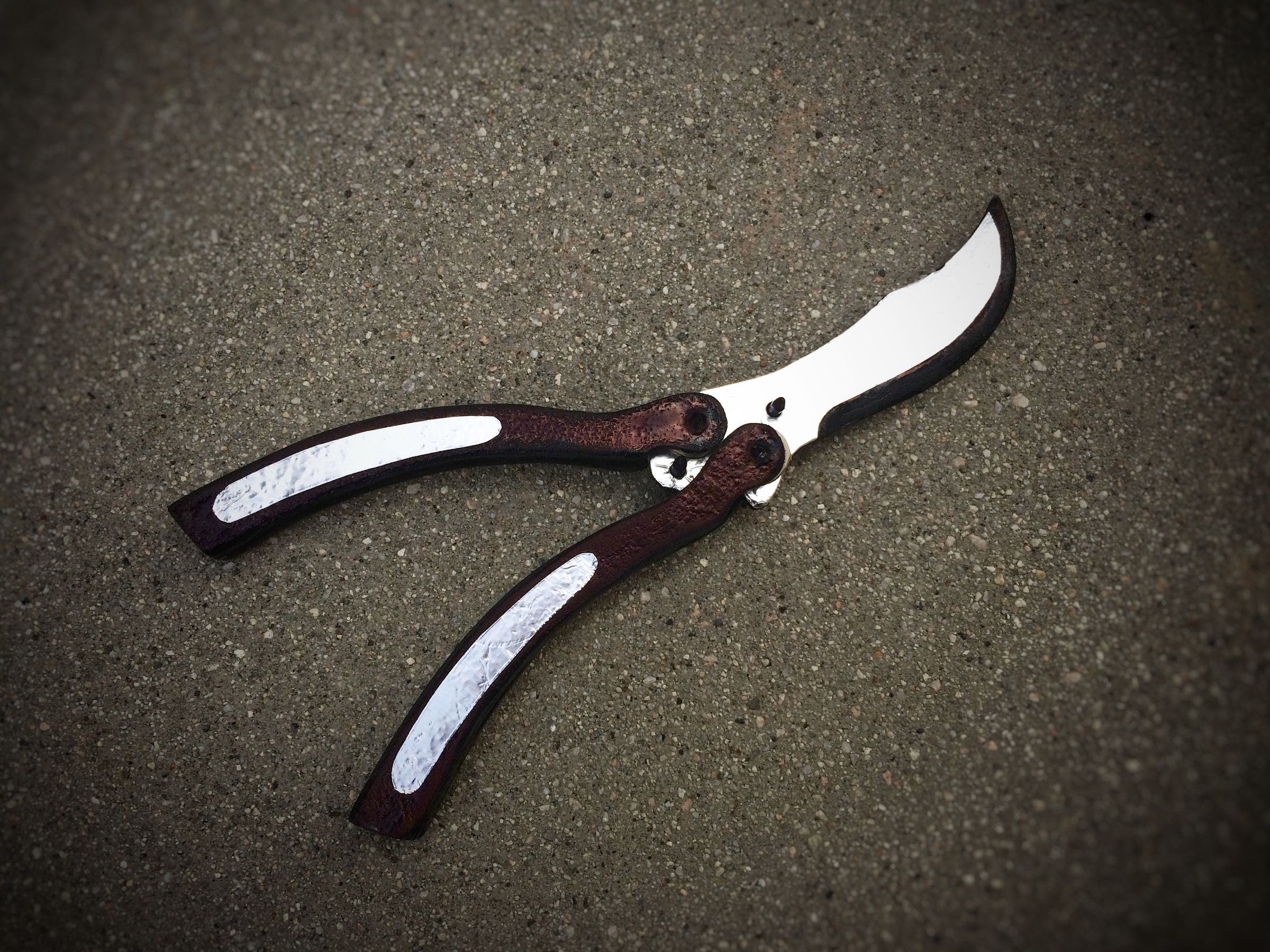 How To Make A Butterfly Knife Out Of Cardboard Use the cut out paper