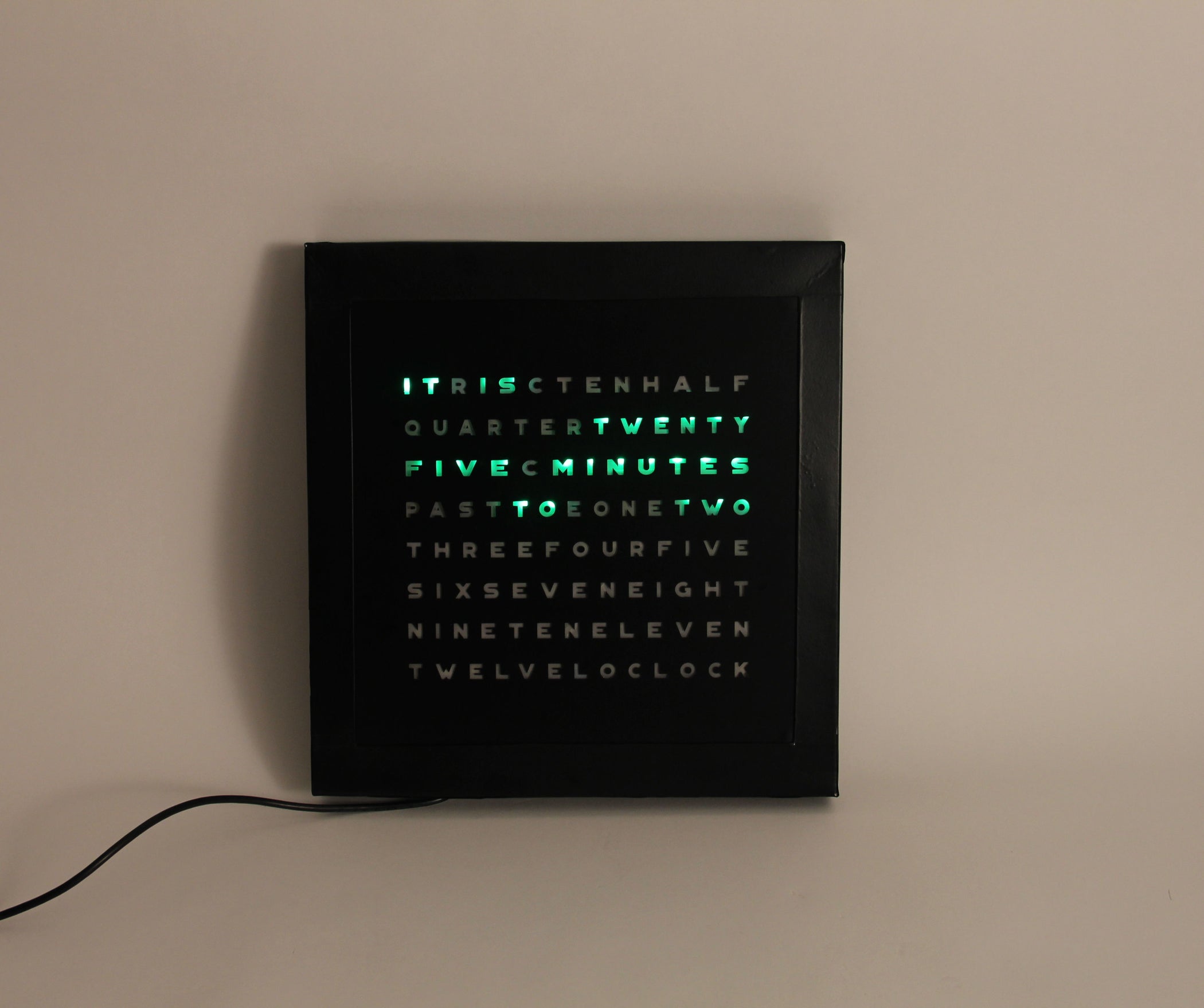 THE WORD CLOCK 7 Steps (with Pictures) Instructables