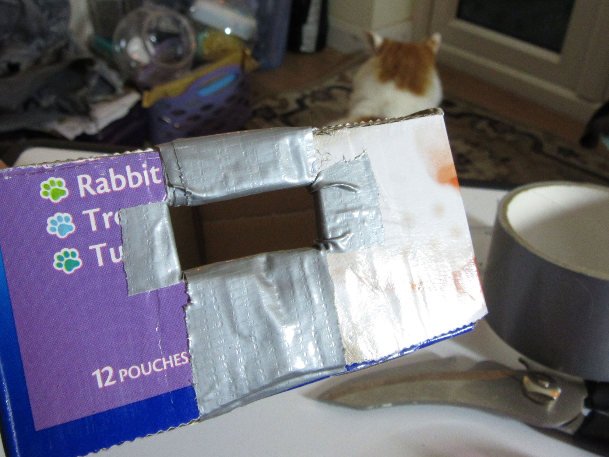 Simple DIY Macrame Project Frame or Loom Made From a Box or Plastic