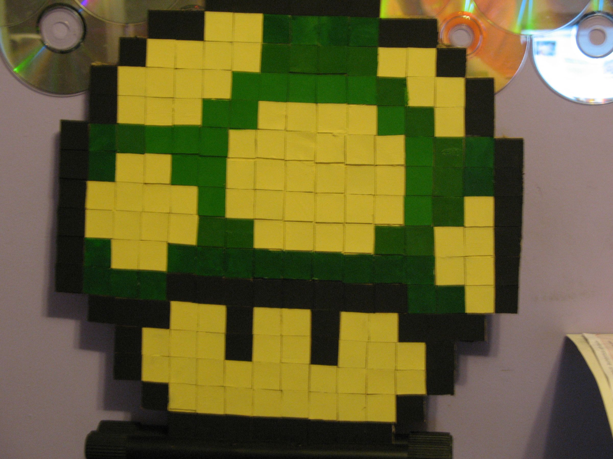8bit 1-up cardboard mushroom poster DIY Project DIY Project Image