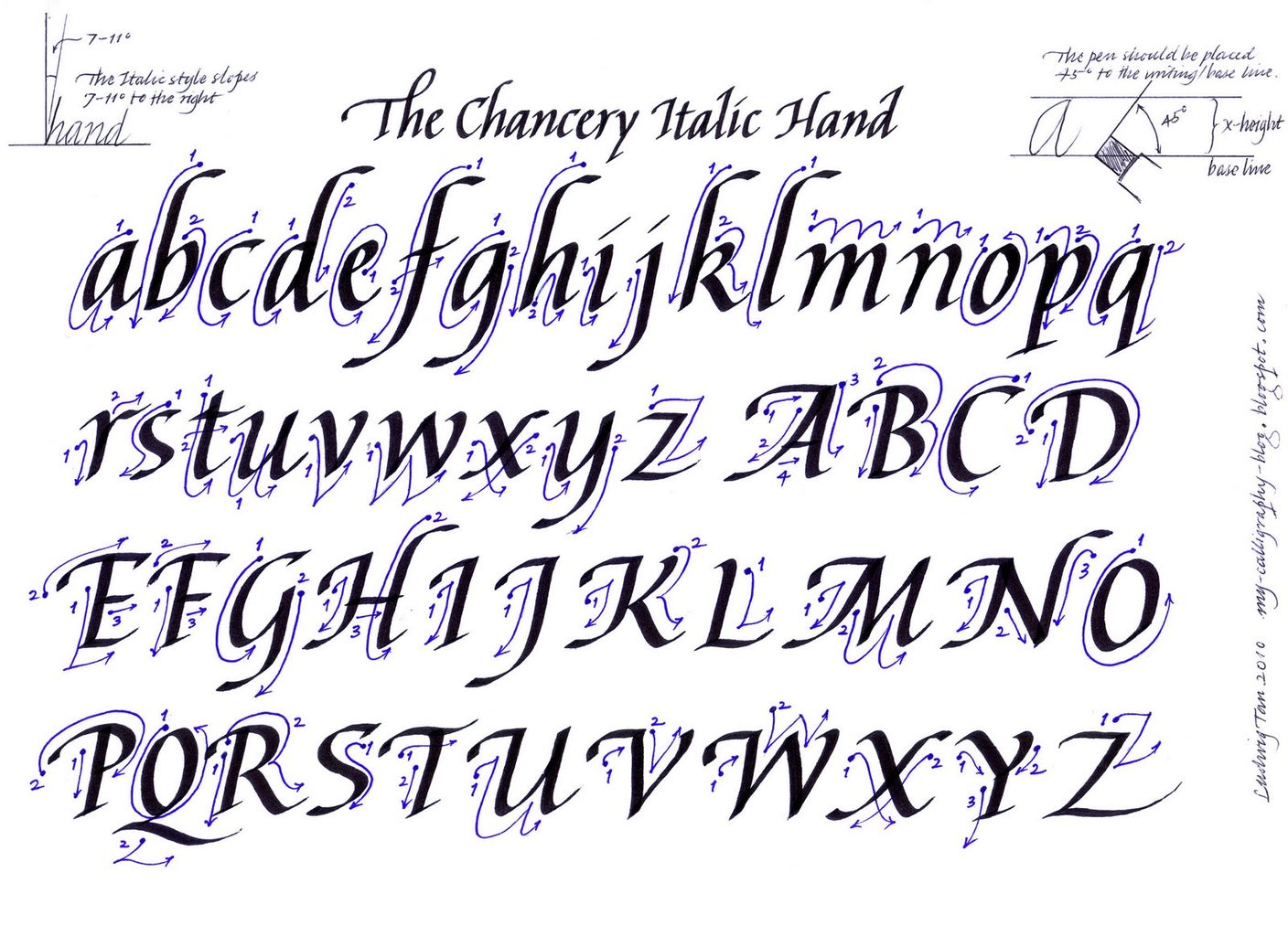 calligraphy chancery italic hand 5 steps instructables