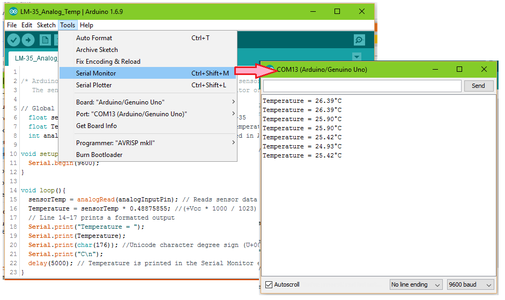 Arduino and LM35 Based Temperature Monitor for Beginners : 8 Steps ...
