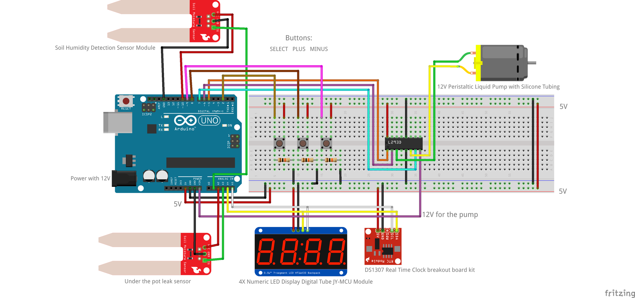 Automated Plant Irrigation System : 12 Steps (with Pictures ... Circuit Diagram